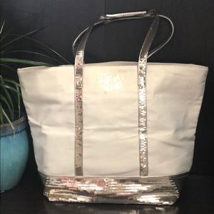 Victoria’s Secret Cream and Gold Sequin Tote